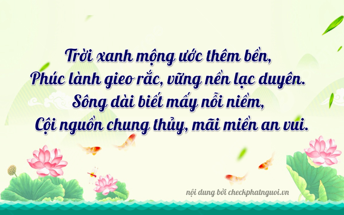 Bài thơ ý nghĩa cho <b>biển số 83A-13117</b> tại website checkphatnguoi.vn