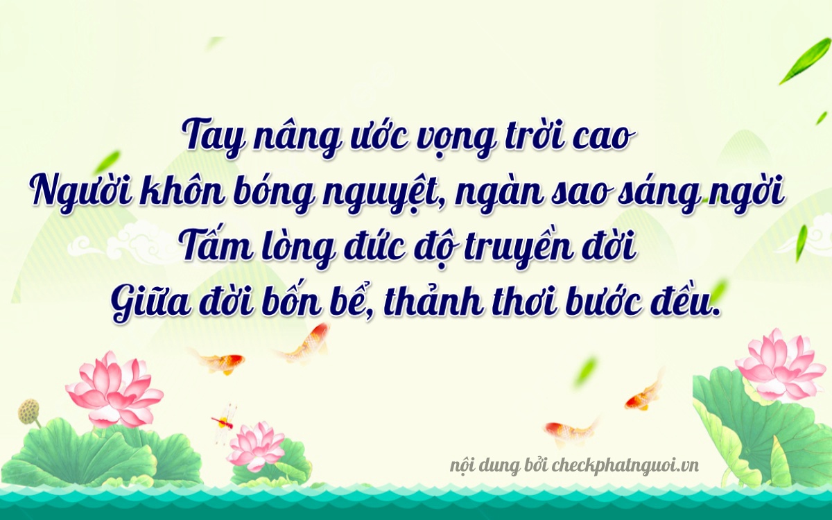 Bài thơ ý nghĩa cho <b>biển số 83A-14396</b> tại website checkphatnguoi.vn