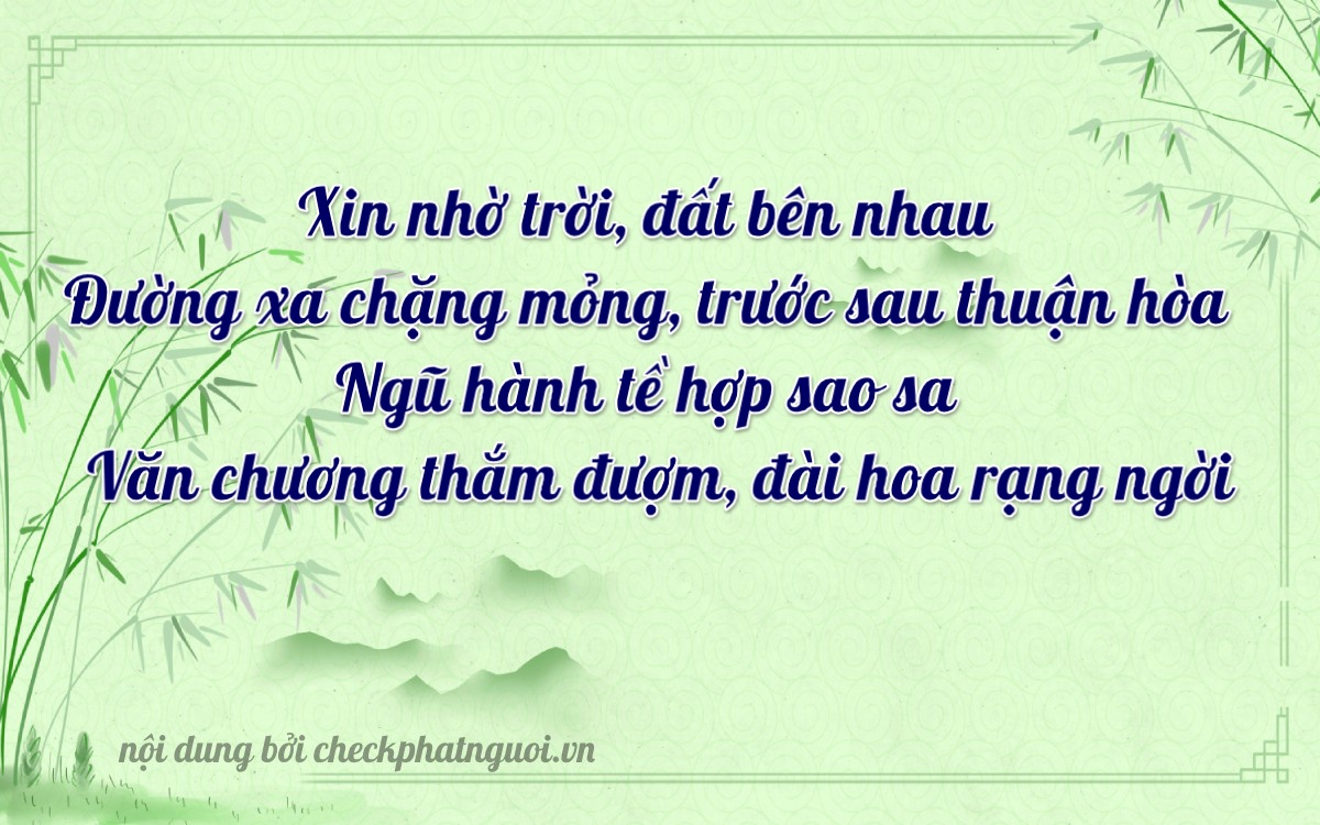 Bài thơ ý nghĩa cho <b>biển số 83A-14545</b> tại website checkphatnguoi.vn