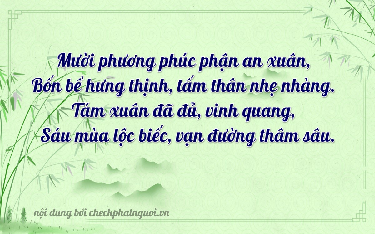 Bài thơ ý nghĩa cho <b>biển số 83A-14869</b> tại website checkphatnguoi.vn