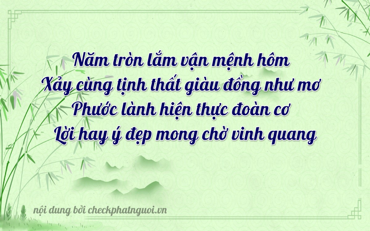 Bài thơ ý nghĩa cho <b>biển số 83A-15718</b> tại website checkphatnguoi.vn