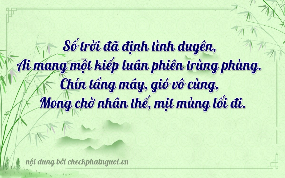 Bài thơ ý nghĩa cho <b>biển số 83A-16962</b> tại website checkphatnguoi.vn