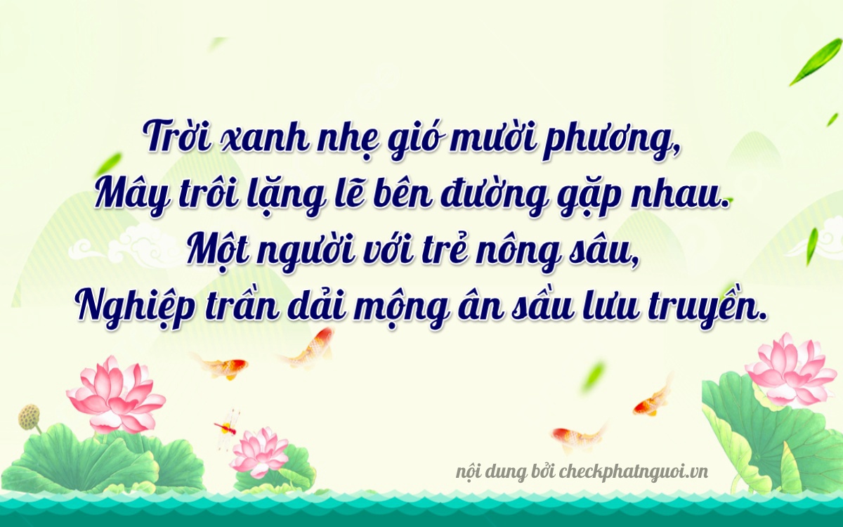 Bài thơ ý nghĩa cho <b>biển số 83A-18164</b> tại website checkphatnguoi.vn
