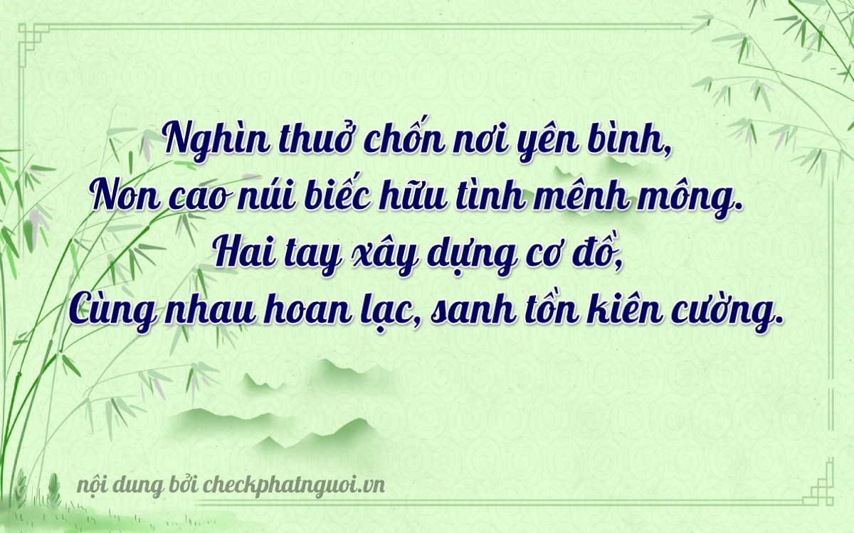Bài thơ ý nghĩa cho <b>biển số 83AA-11200</b> tại website checkphatnguoi.vn