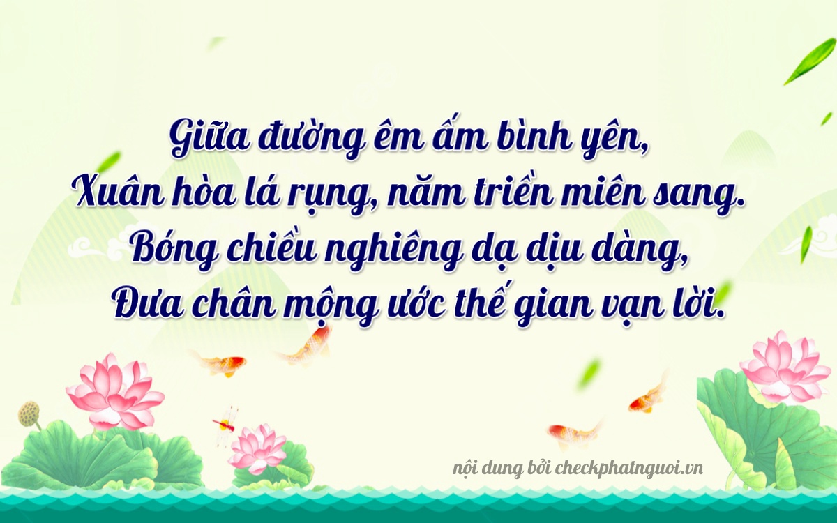 Bài thơ ý nghĩa cho <b>biển số 83AA-40927</b> tại website checkphatnguoi.vn