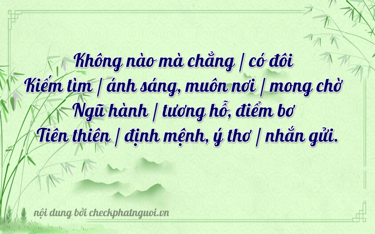 Bài thơ ý nghĩa cho <b>biển số 83B-01881</b> tại website checkphatnguoi.vn