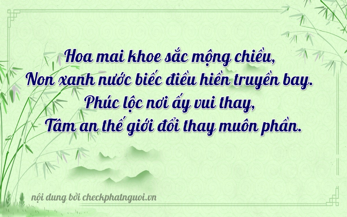 Bài thơ ý nghĩa cho <b>biển số 83C-02305</b> tại website checkphatnguoi.vn