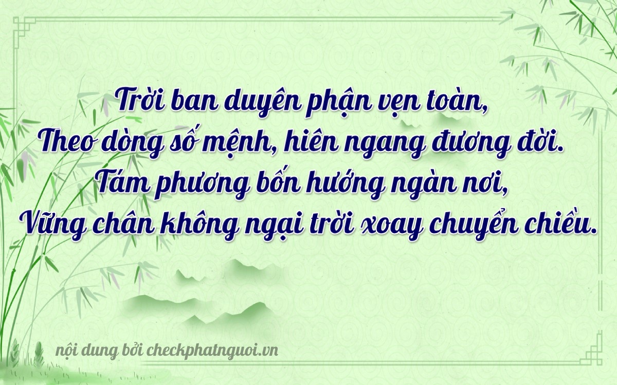 Bài thơ ý nghĩa cho <b>biển số 83C-08135</b> tại website checkphatnguoi.vn