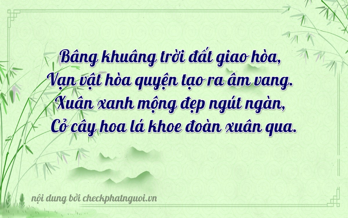 Bài thơ ý nghĩa cho <b>biển số 83C1-26094</b> tại website checkphatnguoi.vn