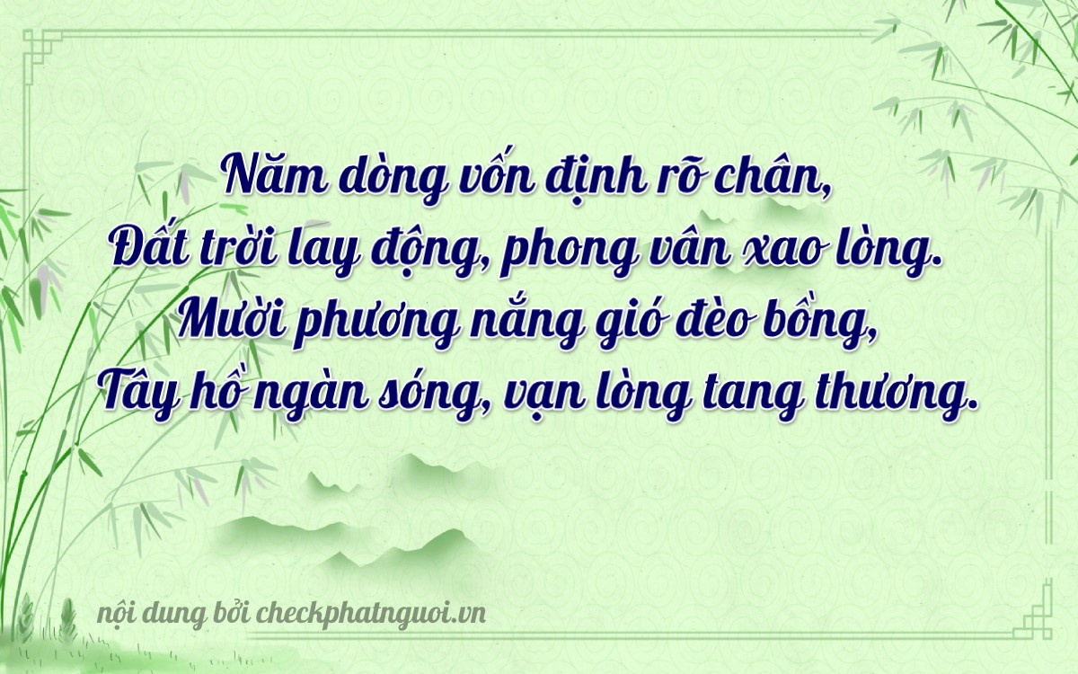 Bài thơ ý nghĩa cho <b>biển số 83C1-57178</b> tại website checkphatnguoi.vn