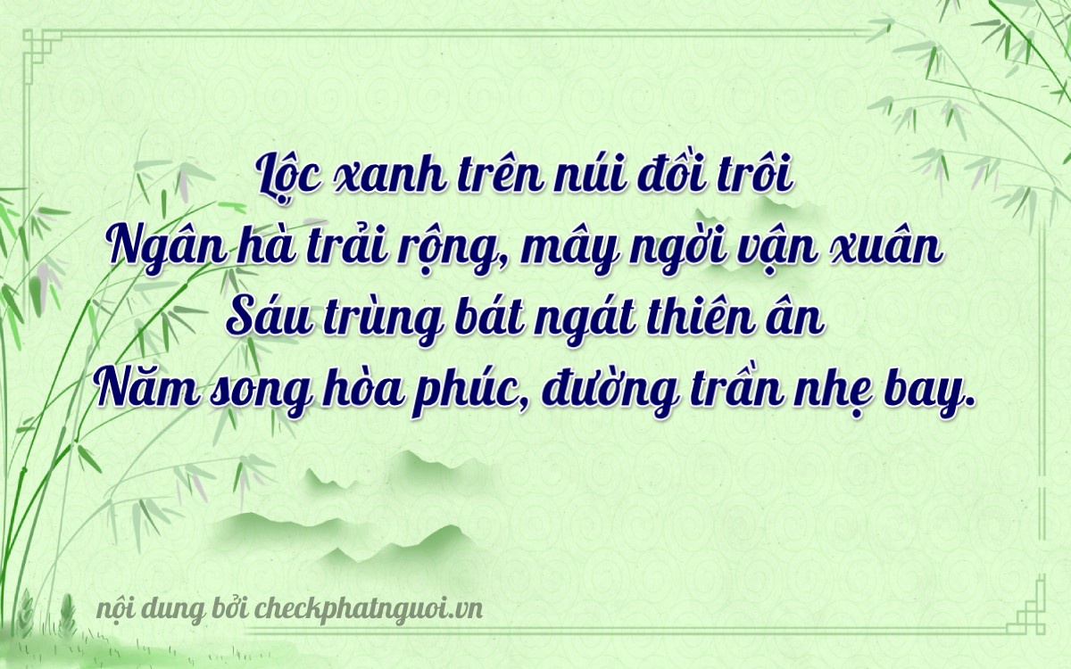 Bài thơ ý nghĩa cho <b>biển số 83C1-61252</b> tại website checkphatnguoi.vn