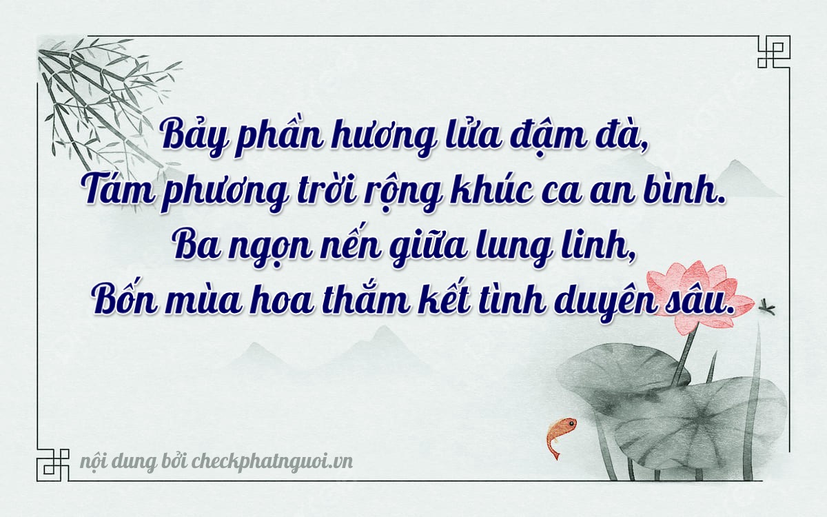 Bài thơ ý nghĩa cho <b>biển số 83C1-78342</b> tại website checkphatnguoi.vn