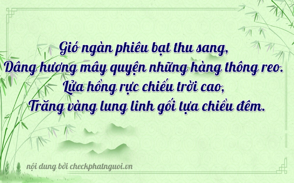 Bài thơ ý nghĩa cho <b>biển số 83C-31979</b> tại website checkphatnguoi.vn