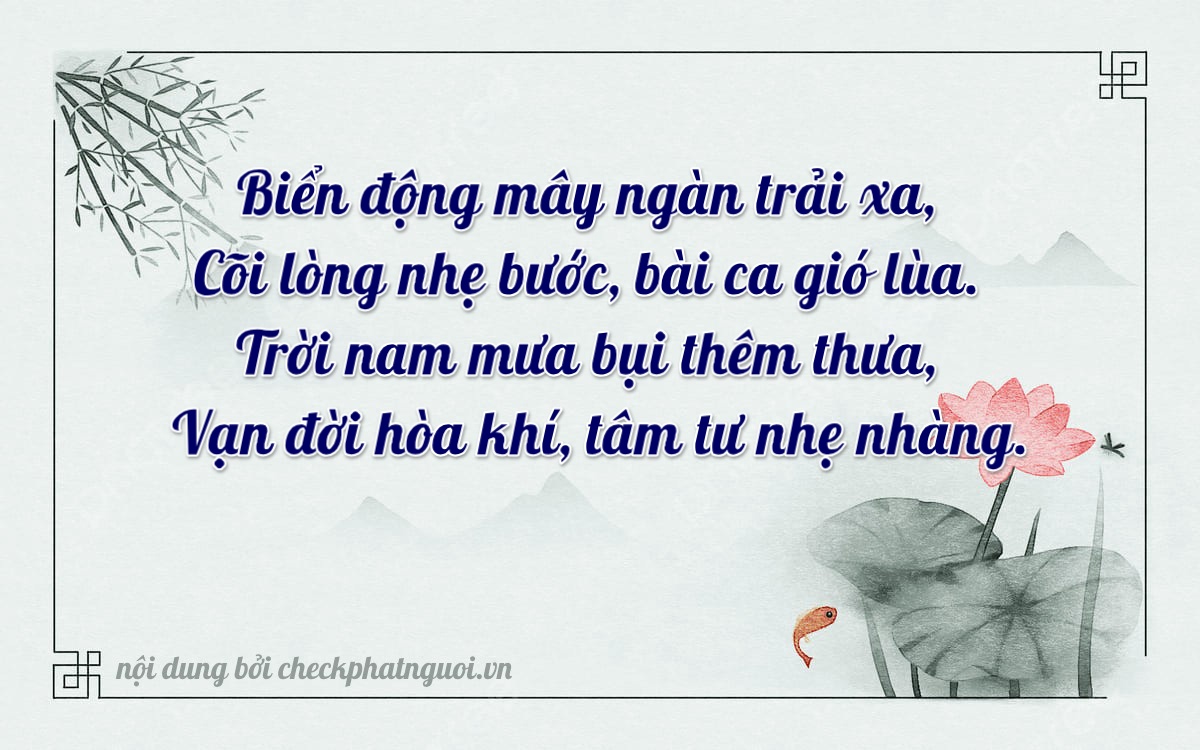 Bài thơ ý nghĩa cho <b>biển số 83CA-06495</b> tại website checkphatnguoi.vn