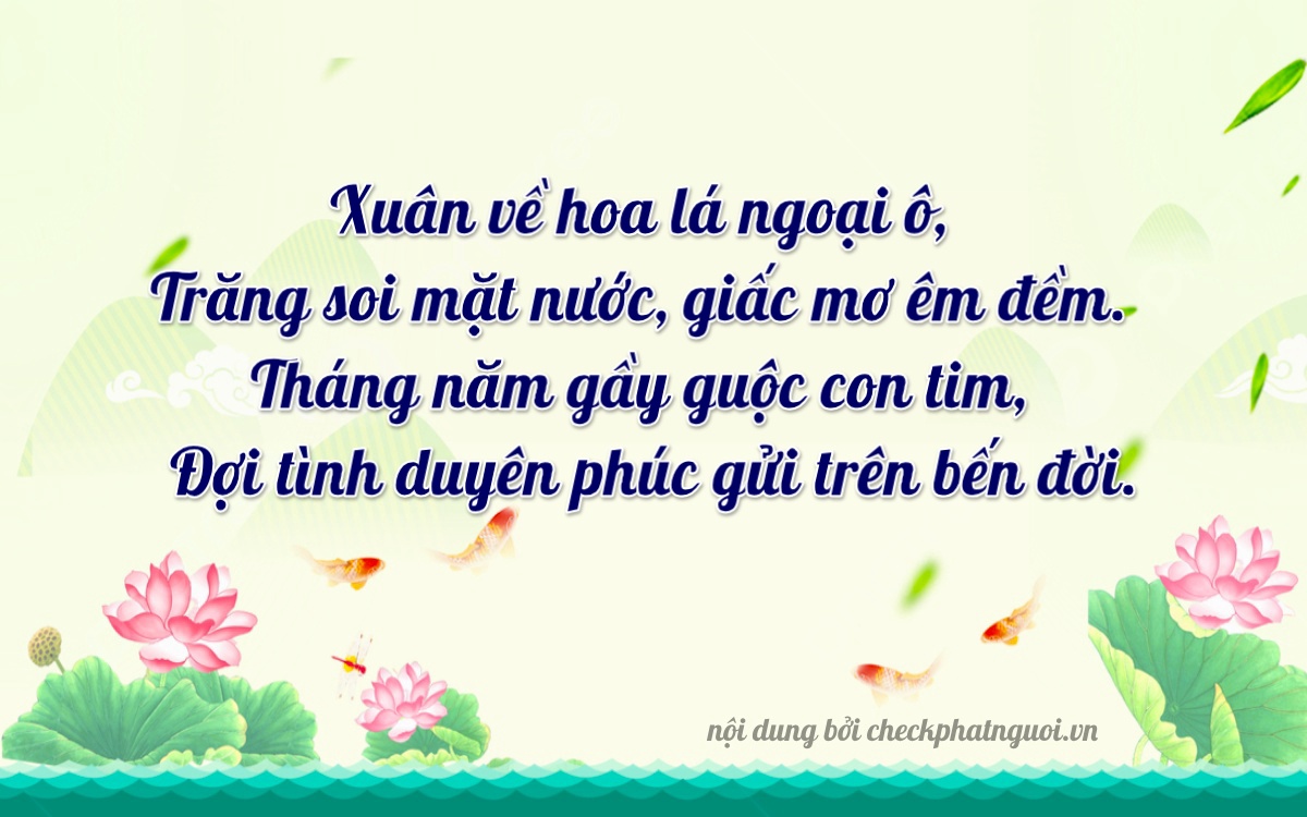 Bài thơ ý nghĩa cho <b>biển số 83CA-18659</b> tại website checkphatnguoi.vn