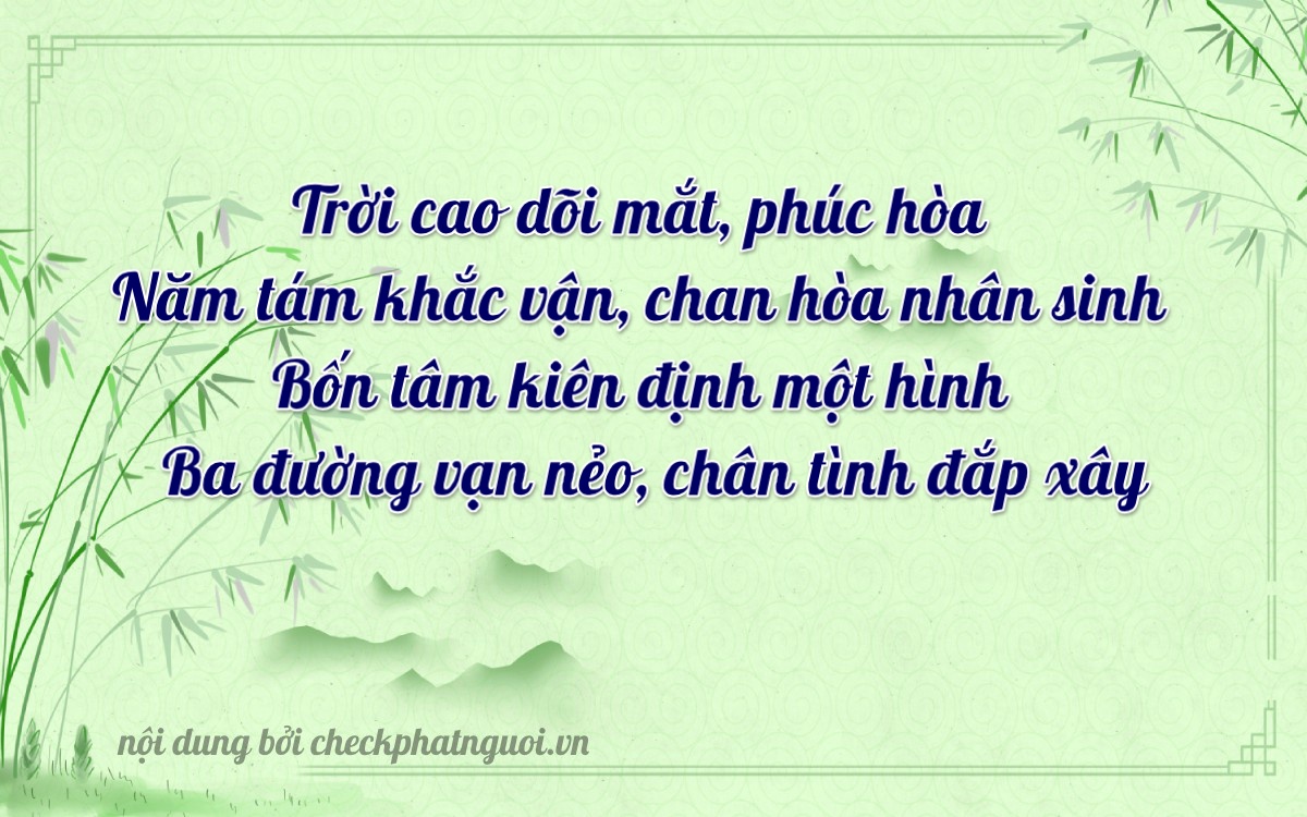 Bài thơ ý nghĩa cho <b>biển số 83D1-05430</b> tại website checkphatnguoi.vn