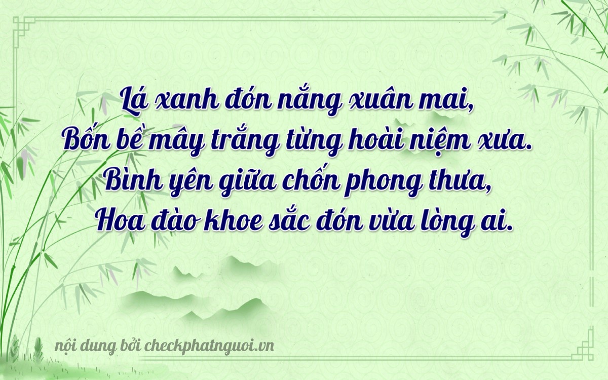 Bài thơ ý nghĩa cho <b>biển số 83D1-15448</b> tại website checkphatnguoi.vn