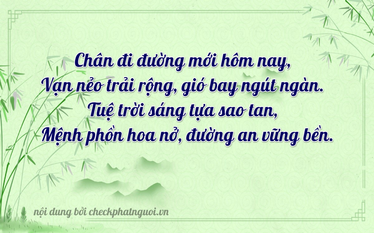 Bài thơ ý nghĩa cho <b>biển số 83D1-25701</b> tại website checkphatnguoi.vn