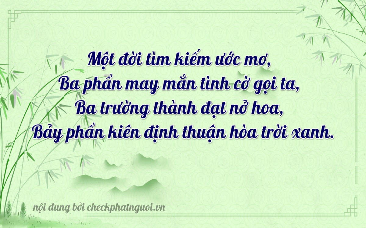 Bài thơ ý nghĩa cho <b>biển số 83DB-01337</b> tại website checkphatnguoi.vn