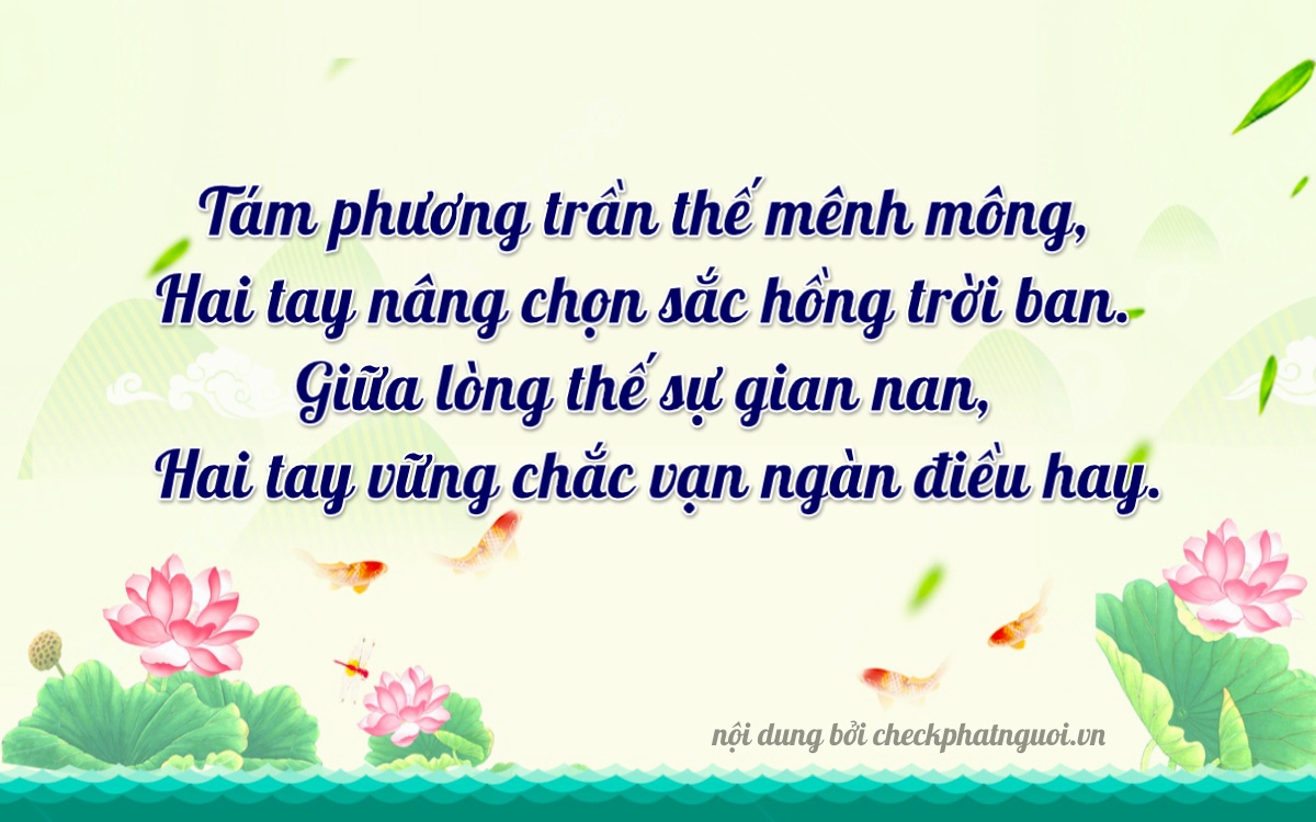 Bài thơ ý nghĩa cho <b>biển số 83E1-28202</b> tại website checkphatnguoi.vn