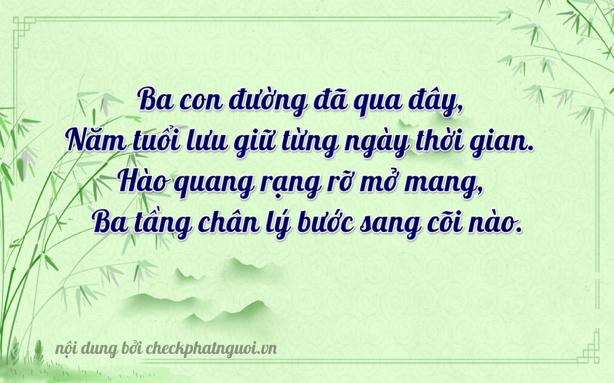 Bài thơ ý nghĩa cho <b>biển số 83EA-03532</b> tại website checkphatnguoi.vn