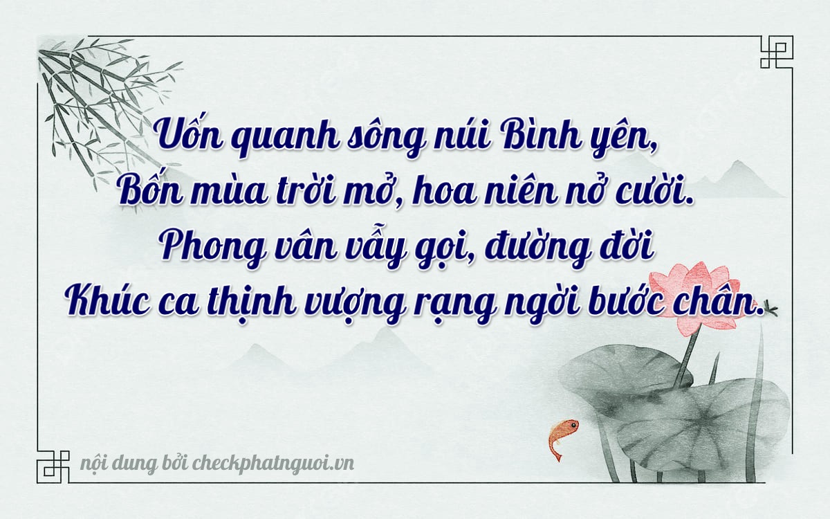 Bài thơ ý nghĩa cho <b>biển số 83FD-00804</b> tại website checkphatnguoi.vn