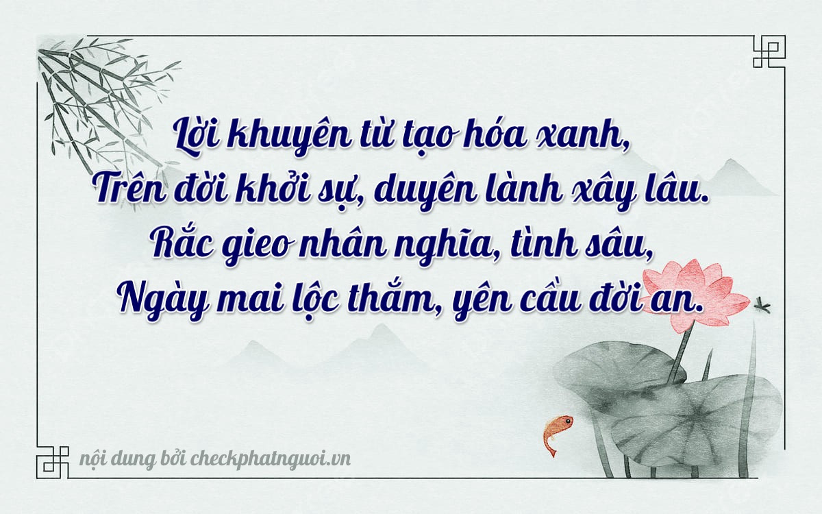 Bài thơ ý nghĩa cho <b>biển số 83G1-00103</b> tại website checkphatnguoi.vn