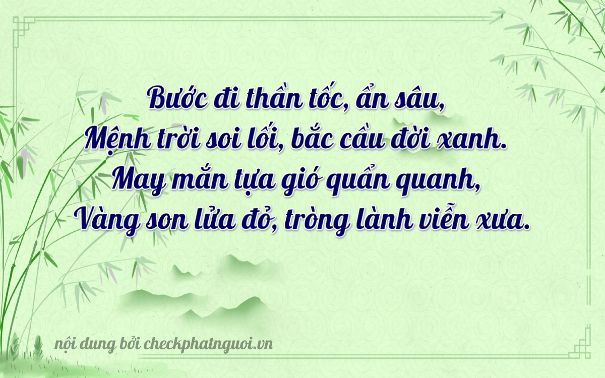 Bài thơ ý nghĩa cho <b>biển số 83G1-07255</b> tại website checkphatnguoi.vn