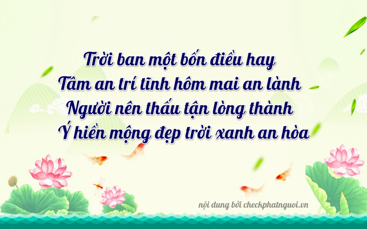 Bài thơ ý nghĩa cho <b>biển số 83G1-11413</b> tại website checkphatnguoi.vn