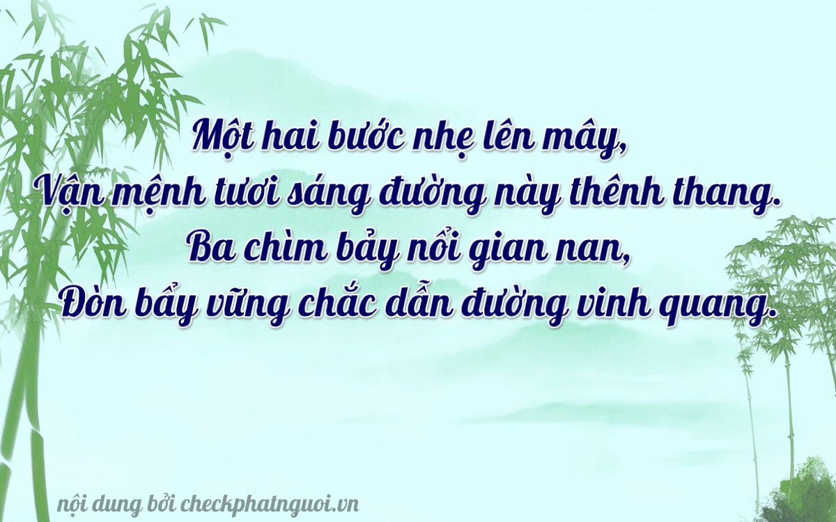 Bài thơ ý nghĩa cho <b>biển số 83G1-12397</b> tại website checkphatnguoi.vn