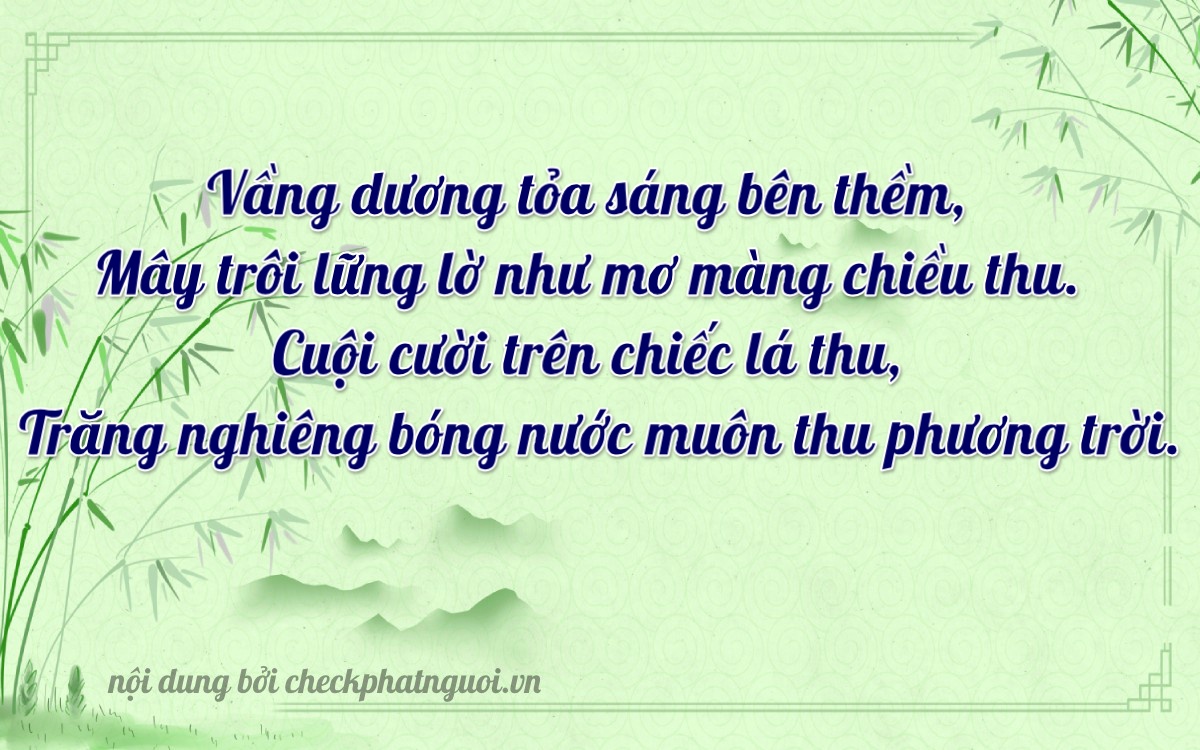 Bài thơ ý nghĩa cho <b>biển số 83G1-20913</b> tại website checkphatnguoi.vn