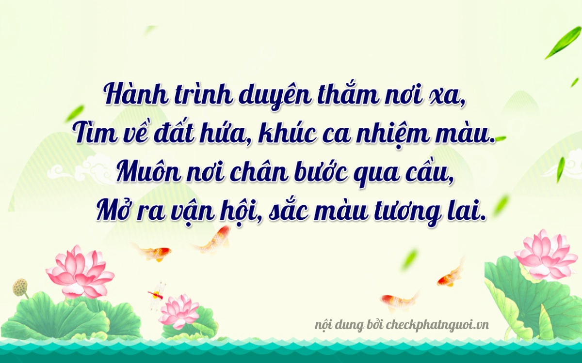 Bài thơ ý nghĩa cho <b>biển số 83GE-02054</b> tại website checkphatnguoi.vn