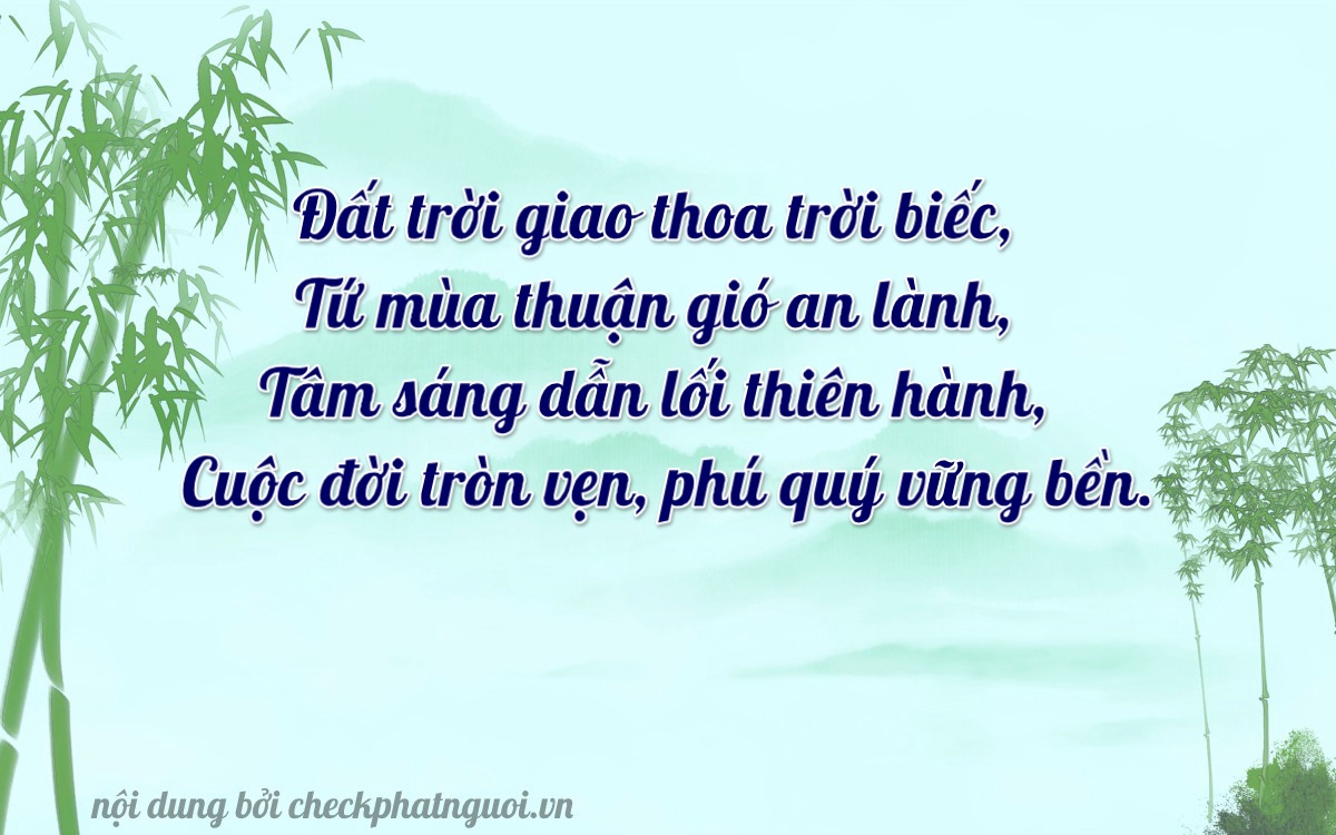 Bài thơ ý nghĩa cho <b>biển số 83GE-16430</b> tại website checkphatnguoi.vn