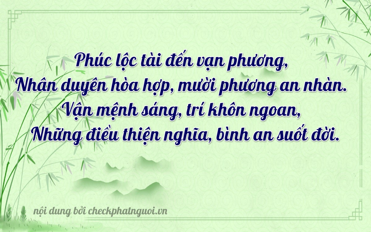 Bài thơ ý nghĩa cho <b>biển số 83H-01482</b> tại website checkphatnguoi.vn