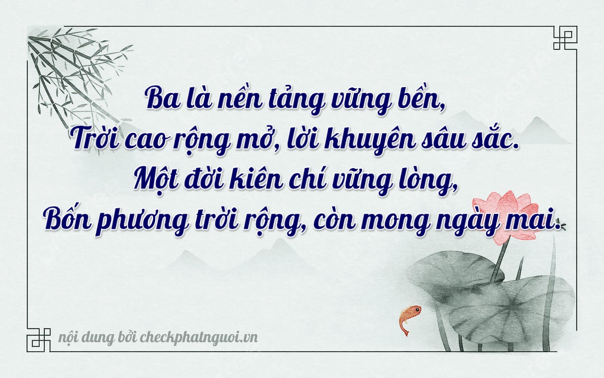 Bài thơ ý nghĩa cho <b>biển số 83M1-03134</b> tại website checkphatnguoi.vn