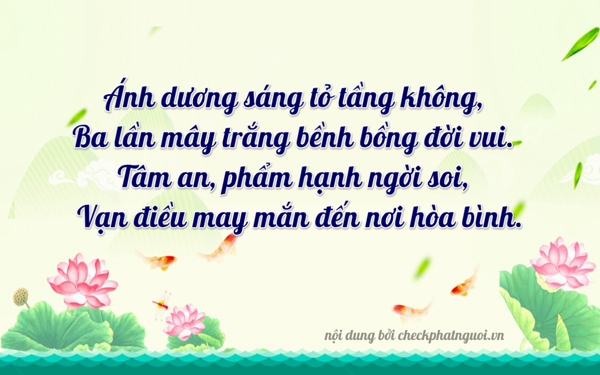 Bài thơ ý nghĩa cho <b>biển số 83M1-08330</b> tại website checkphatnguoi.vn