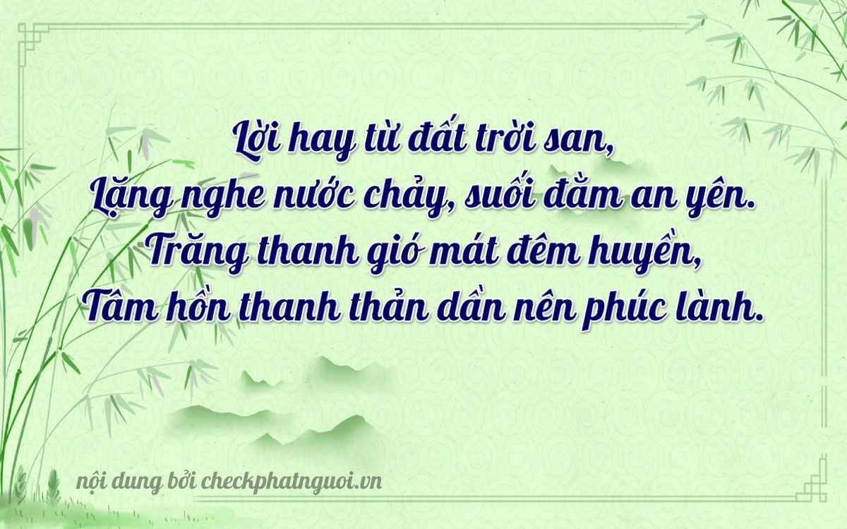 Bài thơ ý nghĩa cho <b>biển số 83M1-10390</b> tại website checkphatnguoi.vn