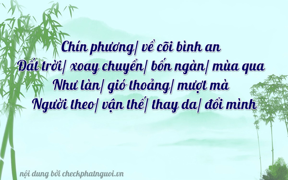 Bài thơ ý nghĩa cho <b>biển số 83MF-00921</b> tại website checkphatnguoi.vn