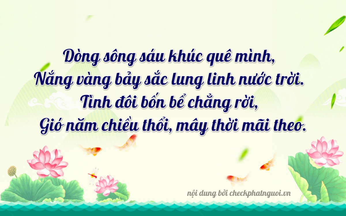 Bài thơ ý nghĩa cho <b>biển số 83MF-06467</b> tại website checkphatnguoi.vn