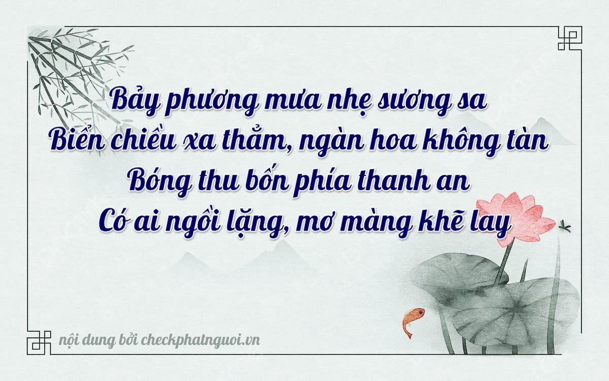 Bài thơ ý nghĩa cho <b>biển số 83MF-07403</b> tại website checkphatnguoi.vn
