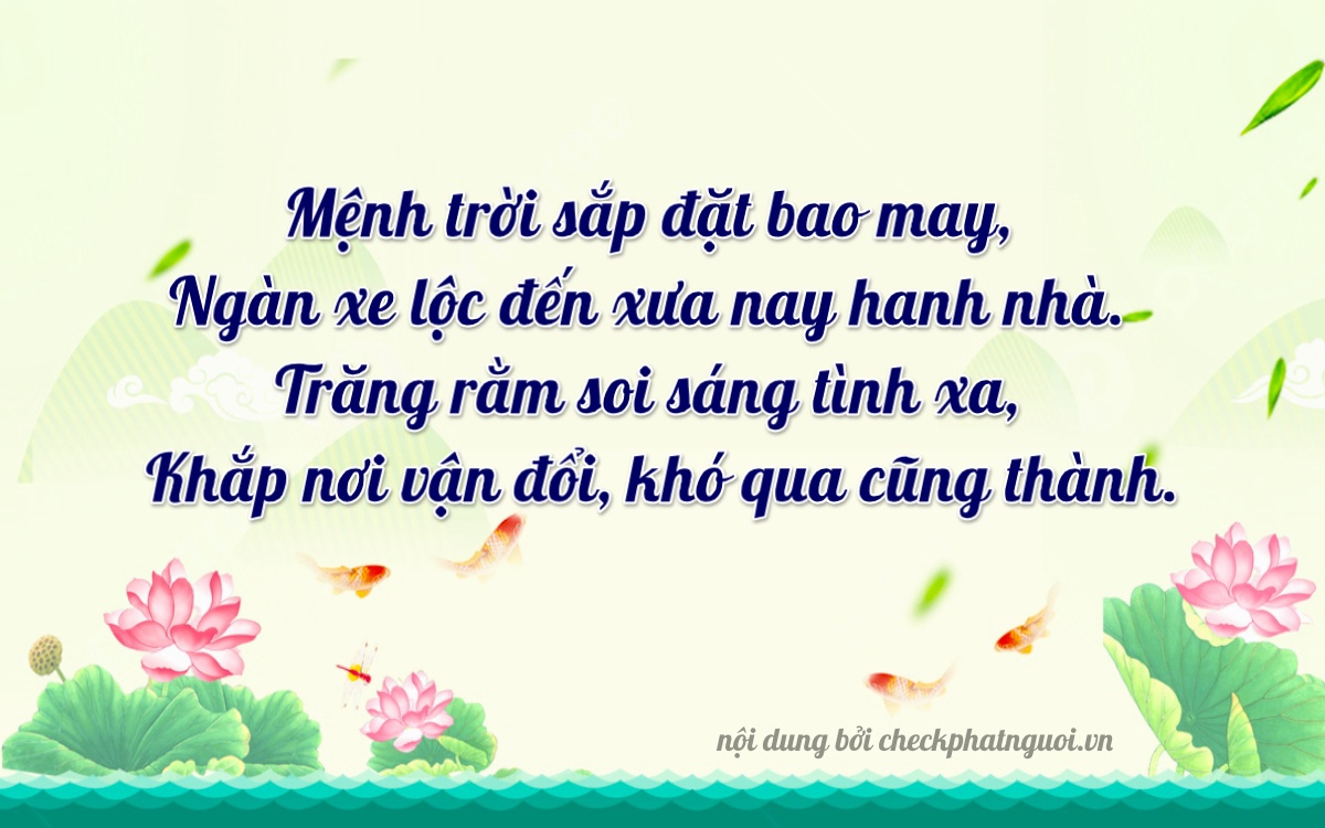 Bài thơ ý nghĩa cho <b>biển số 83P1-31710</b> tại website checkphatnguoi.vn