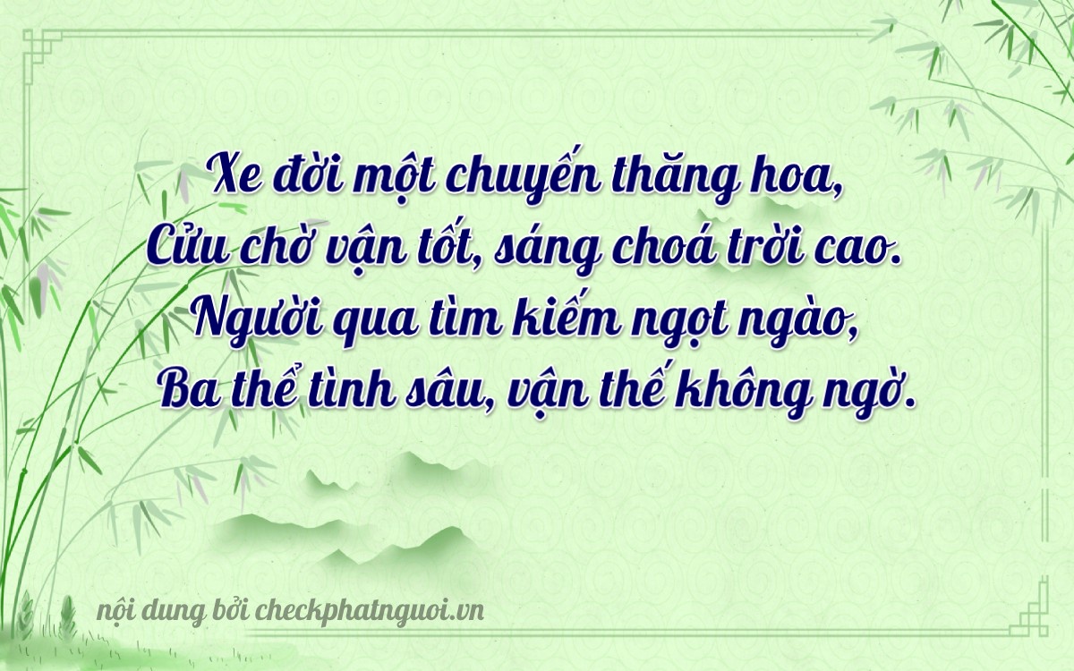 Bài thơ ý nghĩa cho <b>biển số 83P1-97343</b> tại website checkphatnguoi.vn