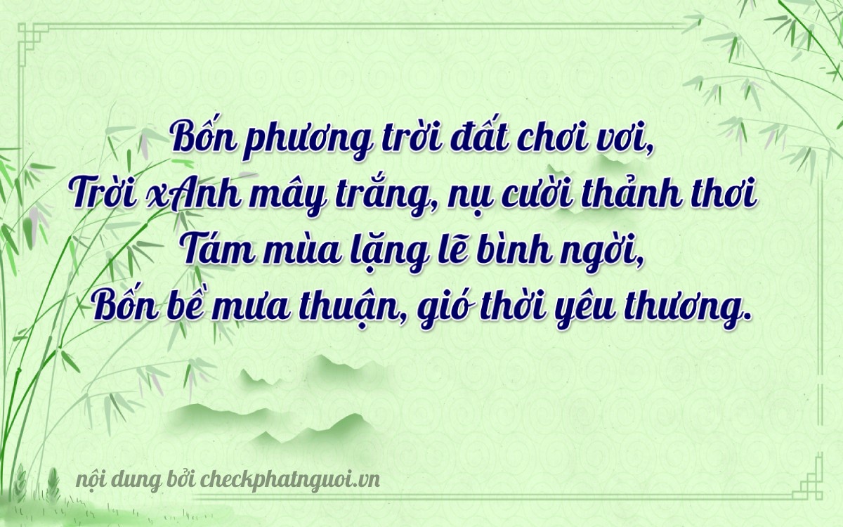 Bài thơ ý nghĩa cho <b>biển số 83P2-38484</b> tại website checkphatnguoi.vn