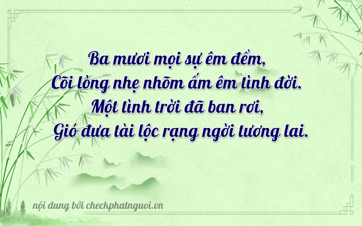 Bài thơ ý nghĩa cho <b>biển số 83P-31091</b> tại website checkphatnguoi.vn