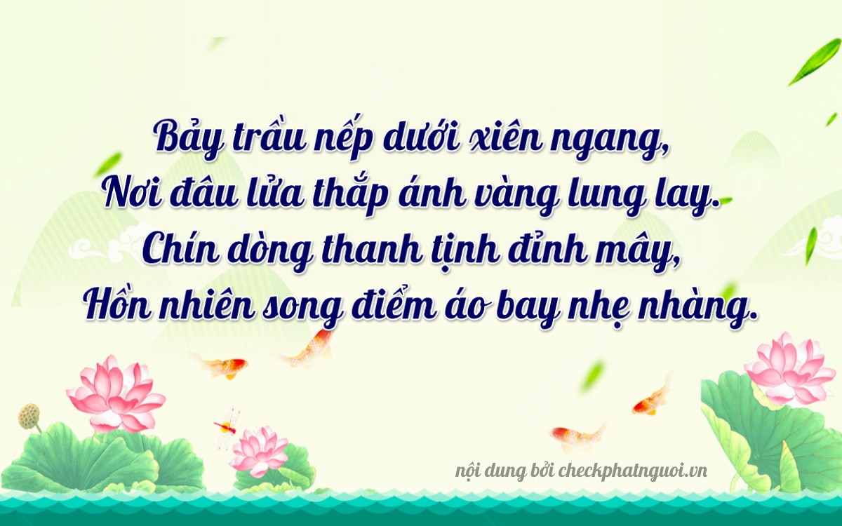 Bài thơ ý nghĩa cho <b>biển số 83P3-90397</b> tại website checkphatnguoi.vn