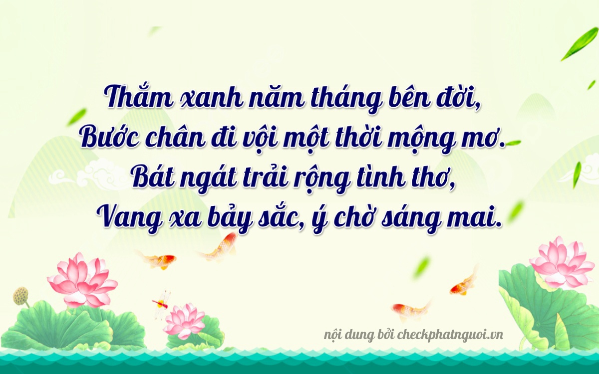 Bài thơ ý nghĩa cho <b>biển số 83P3-98578</b> tại website checkphatnguoi.vn