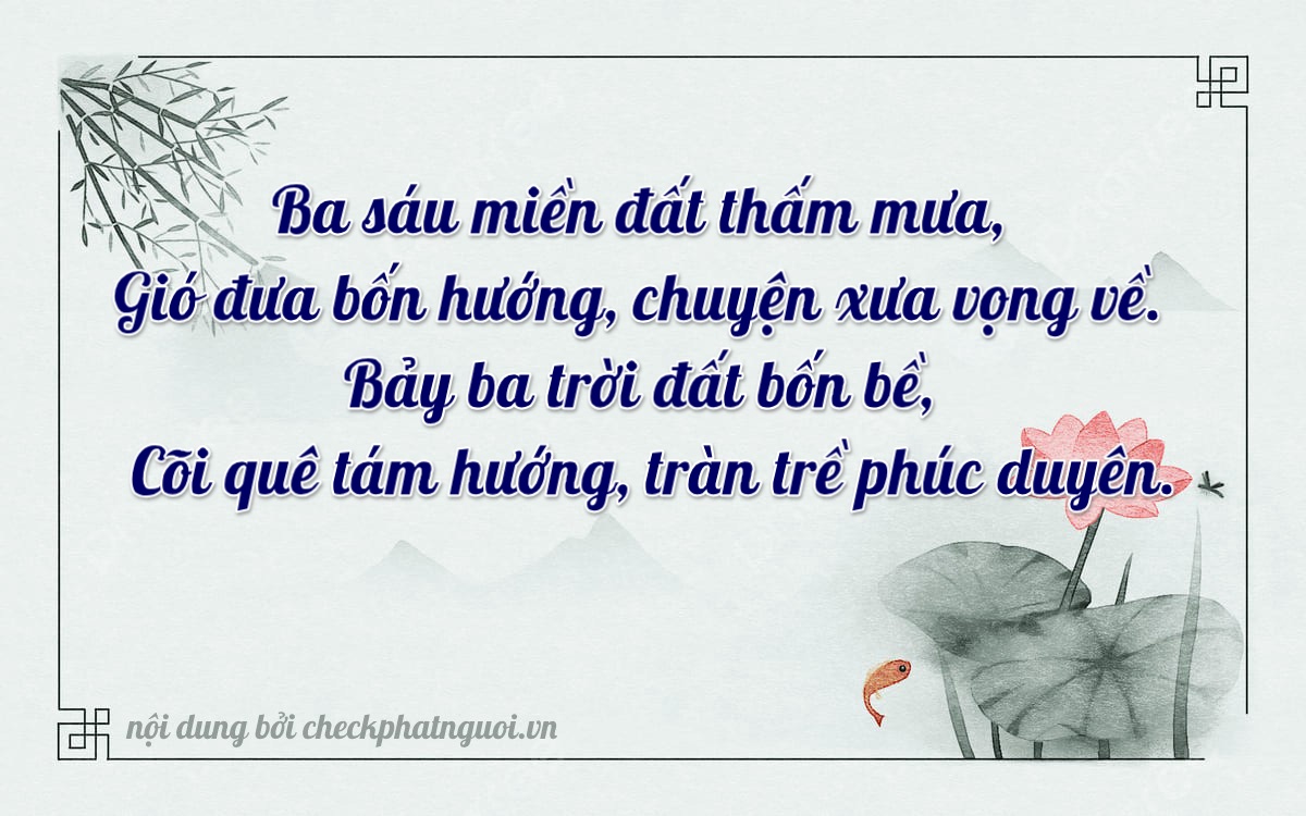 Bài thơ ý nghĩa cho <b>biển số 83PT-36483</b> tại website checkphatnguoi.vn