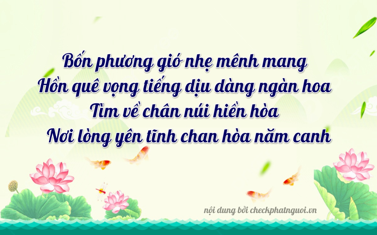 Bài thơ ý nghĩa cho <b>biển số 83PT-44523</b> tại website checkphatnguoi.vn