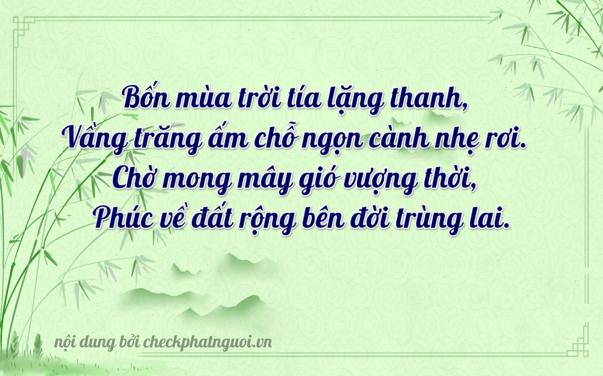 Bài thơ ý nghĩa cho <b>biển số 83PT-46973</b> tại website checkphatnguoi.vn