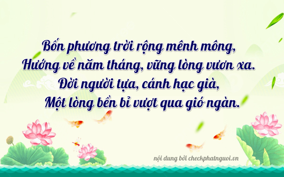 Bài thơ ý nghĩa cho <b>biển số 83PT-49861</b> tại website checkphatnguoi.vn